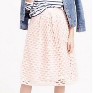 J. Crew Laser Cut Midi Circle Skirt